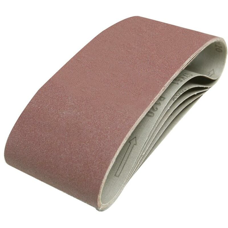 foto del prodotto silverline nastri abrasivi 100 x 610 mm 5 p.zi grana 120