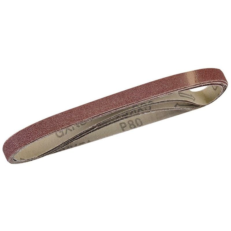 foto del prodotto silverline nastri abrasivi 13 x 457 mm 5 p.zi grana 80
