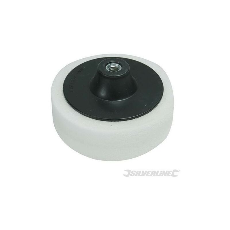 foto del prodotto silverline platorello per levigatrici lucidatrici e di spugna varie densit con connessione maschio m14 x 2 bianca compatta