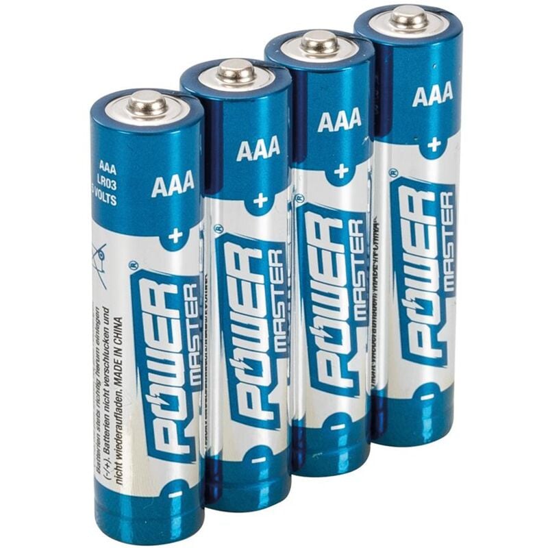 foto del prodotto silverline pmaster 537212 batteria super alcalina aaa lr03, 4 p.zi 4 p.zi