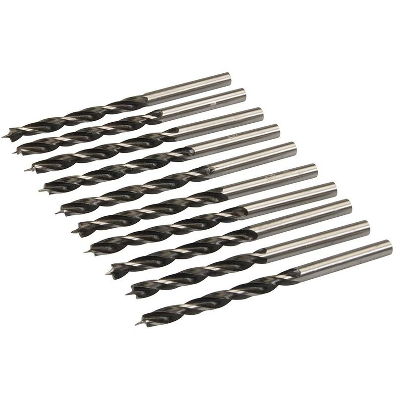 foto del prodotto silverline punte con punta di centraggio e doppio taglio 5 mm 10pz