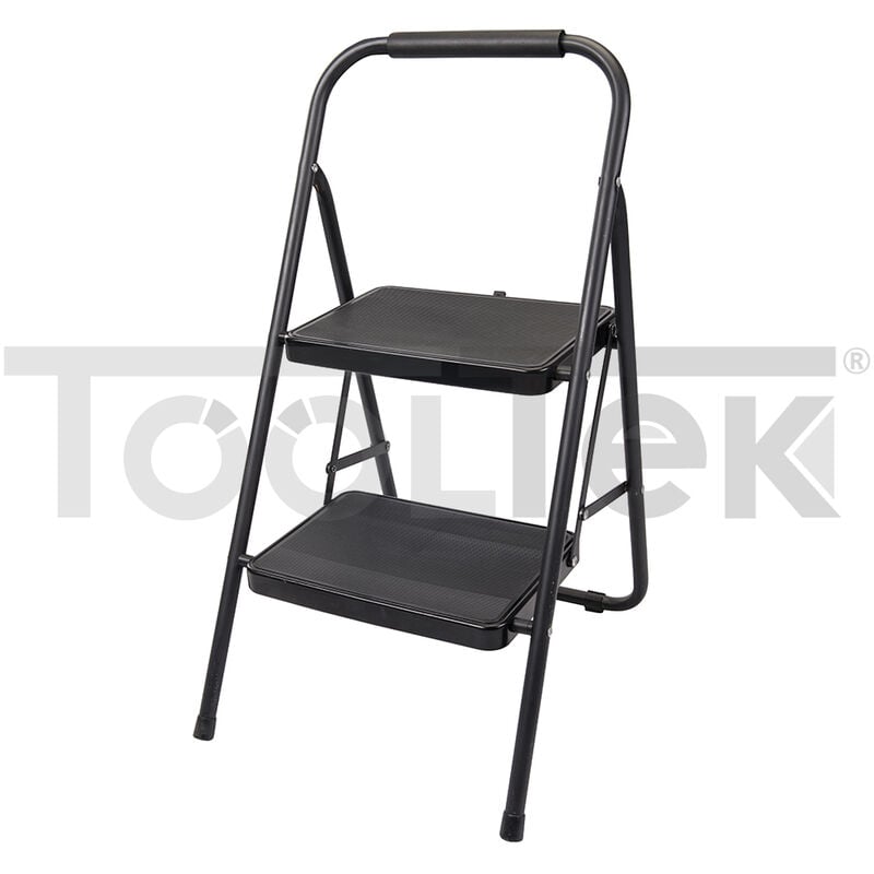 foto del prodotto silverline scaletta sgabello 2 gradini inserti antiscivolo 226092