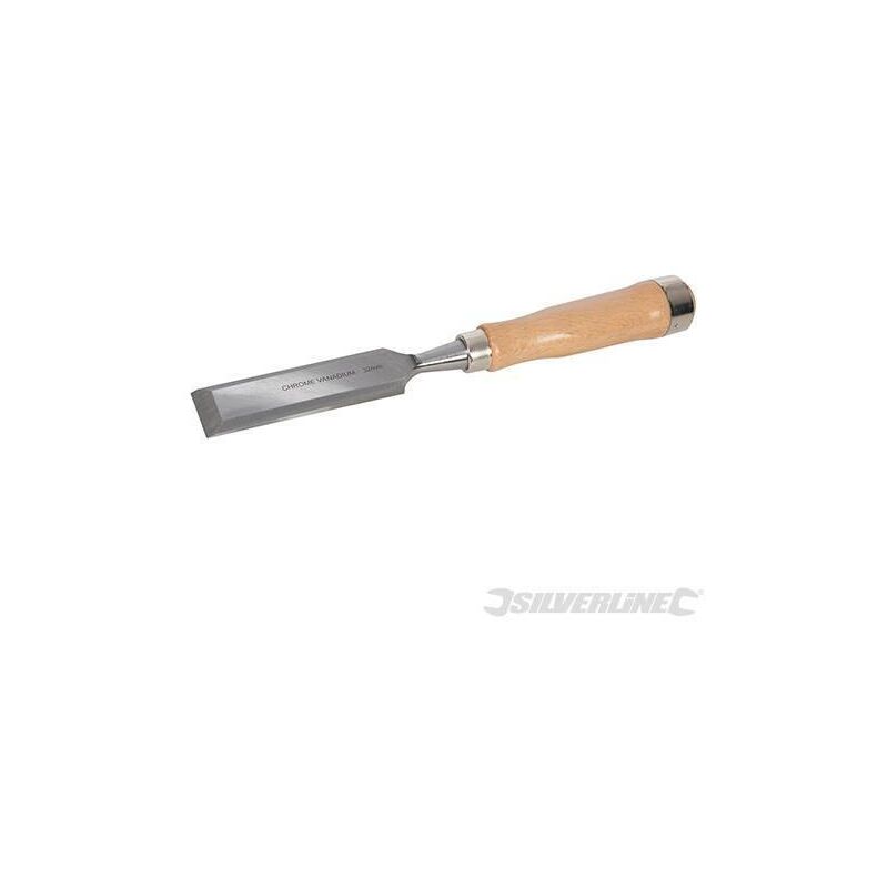 foto del prodotto silverline scalpelli in acciaio cromato e impugnatura in legno 38mm