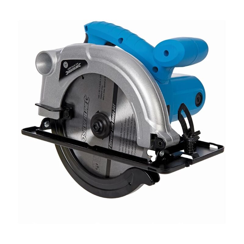 foto del prodotto silverline sega circolare elettrica regolazione lama taglio legno 185mm 1200w