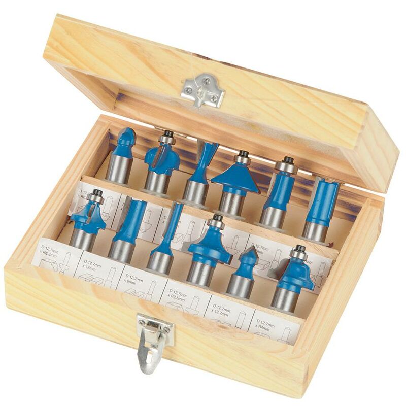 foto del prodotto silverline set di frese tct 1 2 12 p.zi 1 2 