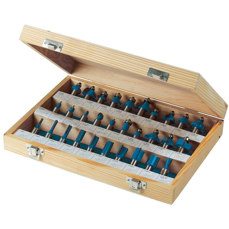 foto del prodotto silverline set di frese tct 1 2 30 p.zi 1 2 