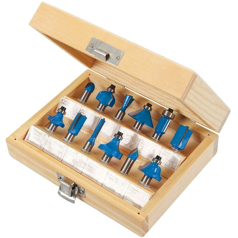 foto del prodotto silverline set di frese tct 8 mm 12 p.zi 8 mm