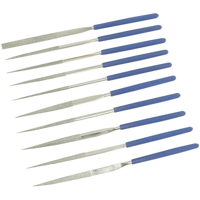 foto del prodotto silverline set di lime ad ago diamantate 10 p.zi 10 p.zi