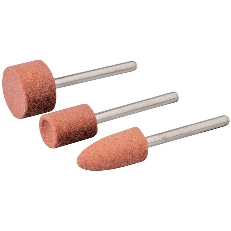 foto del prodotto silverline set di pietre di smerigliatura per utensile rotante multifunzione 3 p.zi 9,5 9,5 15,8 mm