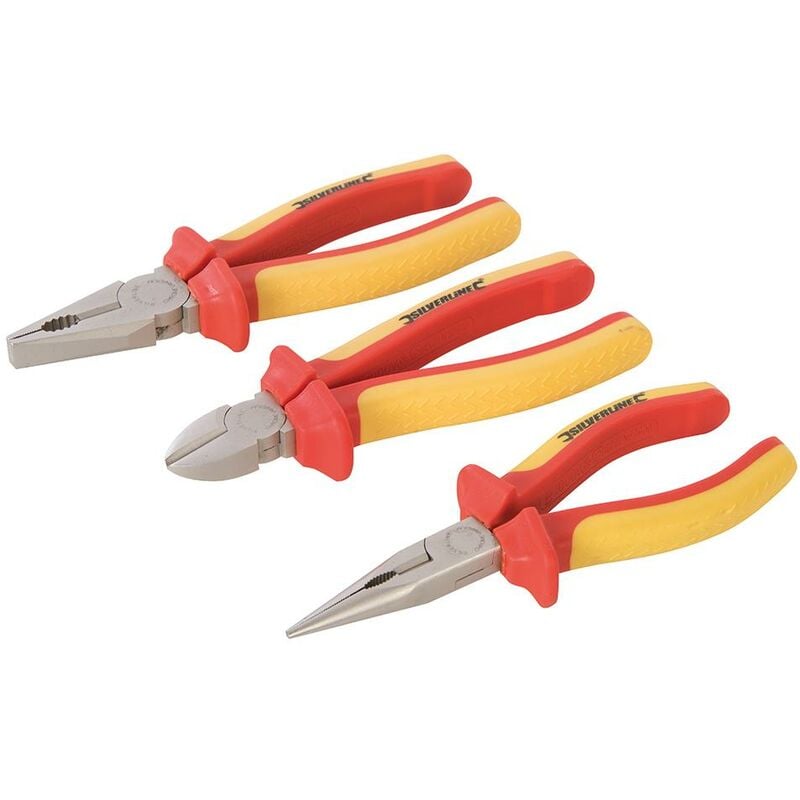 foto del prodotto silverline set di pinze ad alta visibilit expert 3 p.zi 3 p.zi