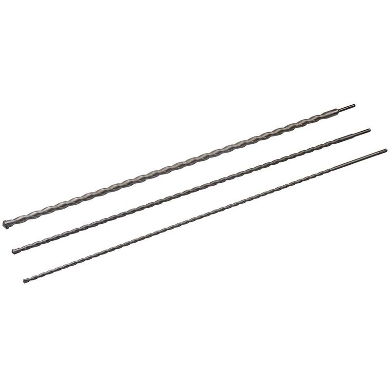 foto del prodotto silverline set di punte sds plus da muratura 3 p.zi 1000 mm