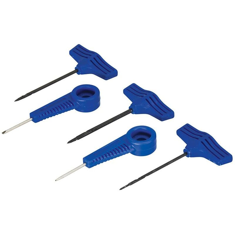 foto del prodotto silverline set di punteruolo, lesine e penetrante ritorto 5pce