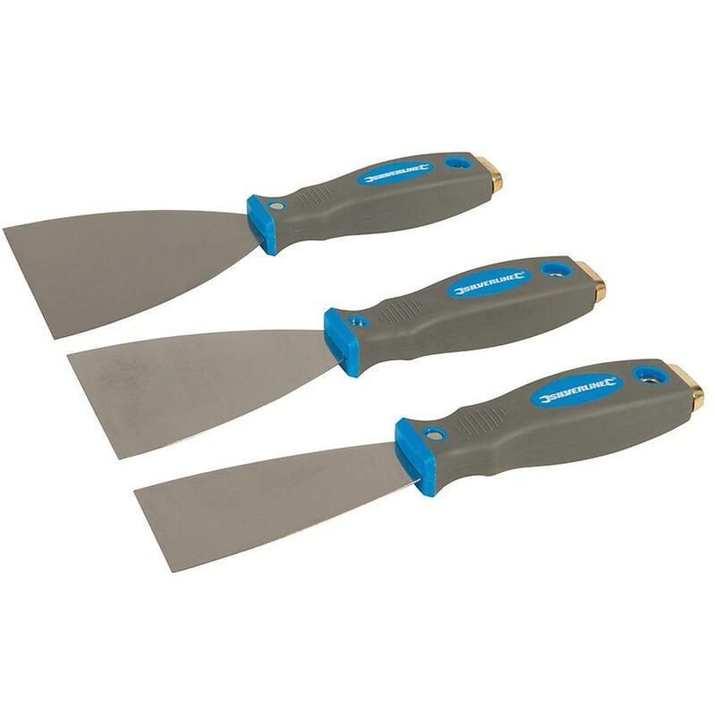 foto del prodotto silverline set di raschietti per materiali di riempimento expert 3 p.zi 50, 75 e 100 mm, 3 p.zi