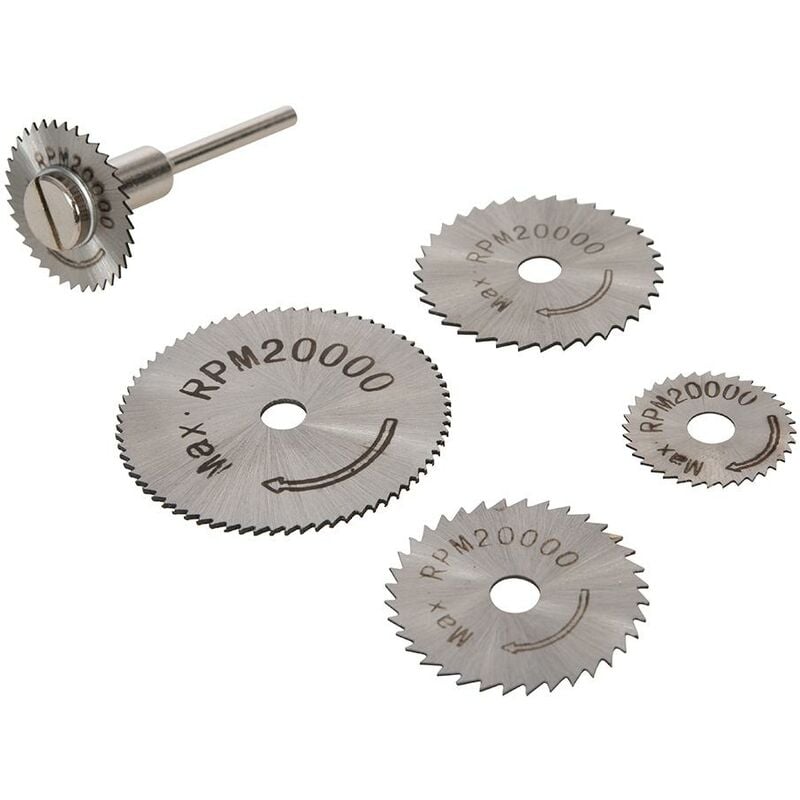 foto del prodotto silverline set lame circolari per sega hss 6 p.zi 22, 25, 32, 35 e 44 mm