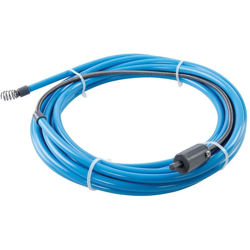 foto del prodotto silverline sonda spirale per pulizia tubi azionata da trapano 6 mm x 7 m