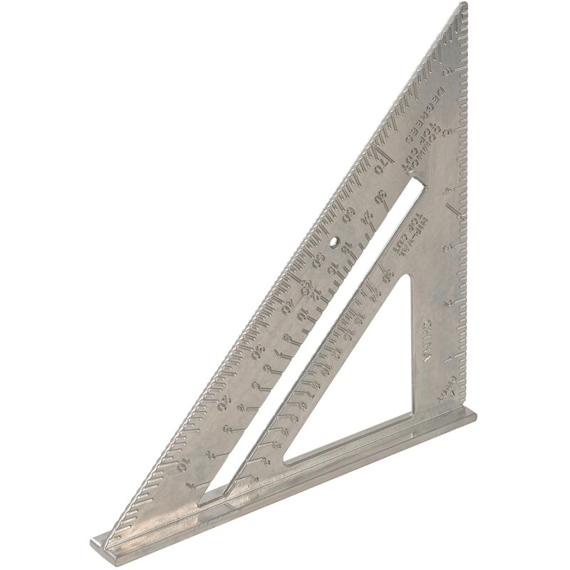 foto del prodotto silverline squadra per carpentiere in alluminio 7 185 mm x 182 mm x 258 mm 