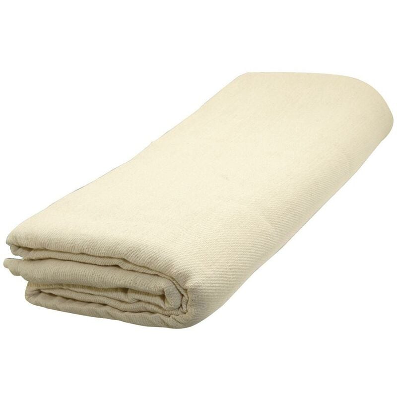 foto del prodotto silverline - telo antipolvere in cotone foderato con polietilene circa 3,6 x 2,7 m 12' x 9'