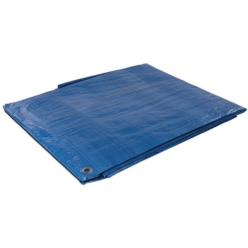 foto del prodotto silverline telone impermeabile taglio 6,1 x 9m effettivo 5,85 x 8,9m