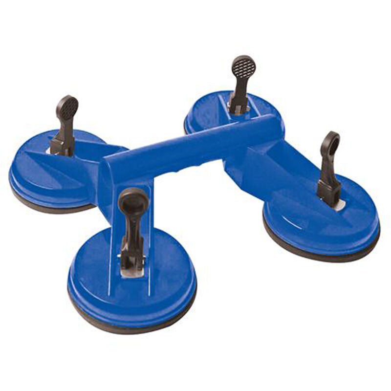 foto del prodotto silverline ventosa quadrupla per vetri diametro 115mm trasporto vetro 633580