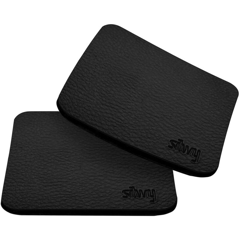 foto del prodotto silwy sottobicchieri in metallo nano gel nero in look pelle per bicchieri magnetici stabili e antiscivolo lavabile, riutilizzabile e rimovibile