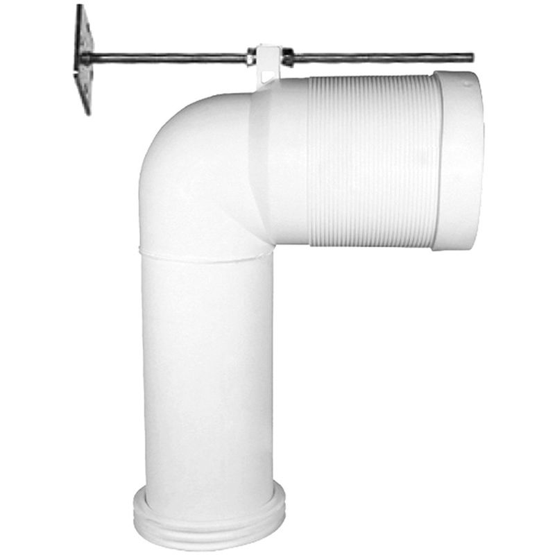 foto del prodotto simas curva tecnica per wc traslato con scarico a terra da 6 a 15 cm