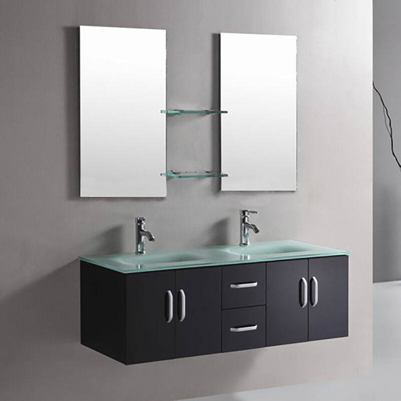 immagine 0 del prodotto simba mobile bagno nero 151 cm lavabo incluso ice