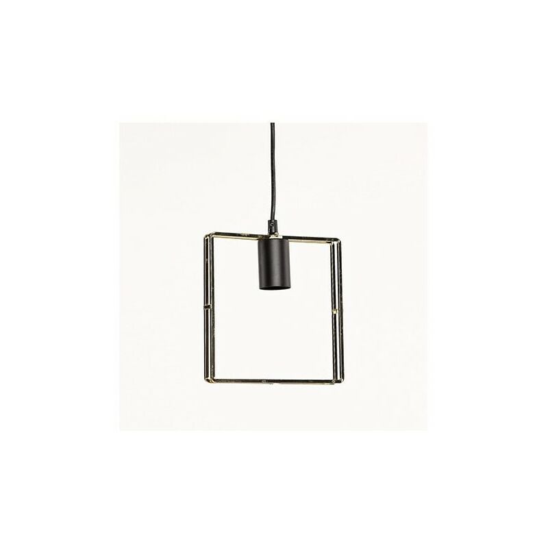 foto del prodotto simla lsw528.1 2 x lampade a sospensione quadrate in metallo oro 20x4.5x22.5cm