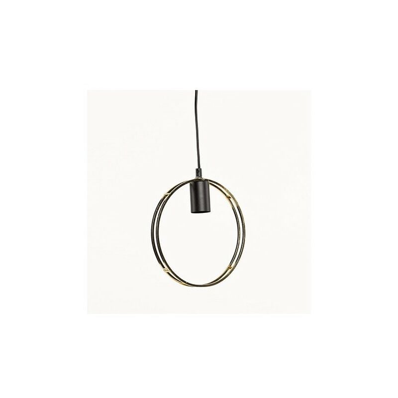 foto del prodotto simla lsw529.1 2 lampade a sospensione rotonde in metallo dorato 22,5x4,5x25 cm