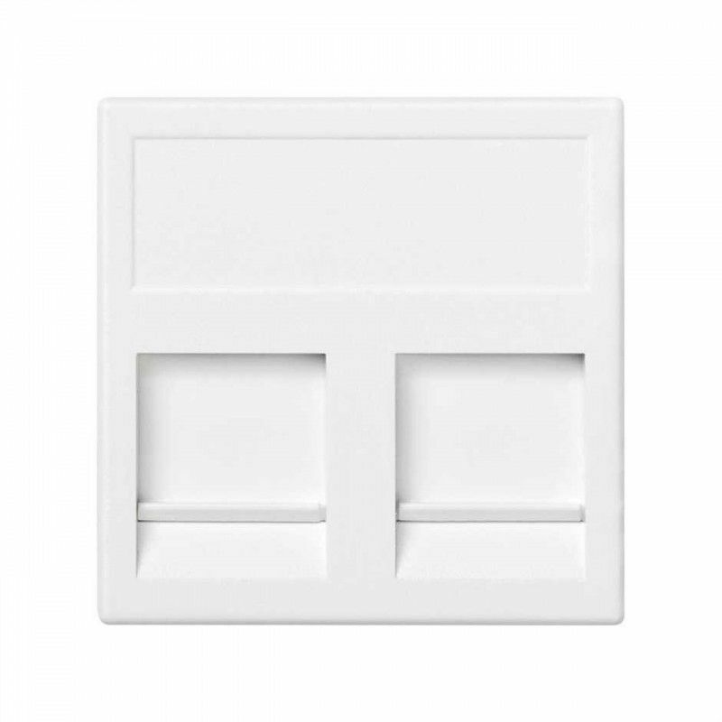 foto del prodotto simon k45 vd placca parapolvere con 2 connettori amp krone bianco kb76 9