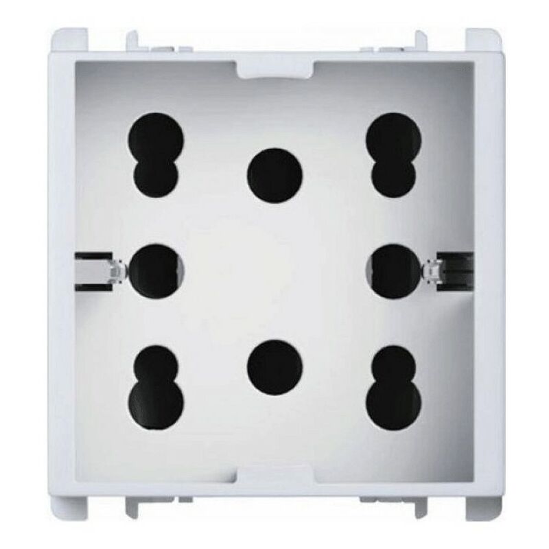 foto del prodotto simon urmet nea presa multistandard 16a con 1 presa shuko e 2 bipasso colore bianco 10311 2.b