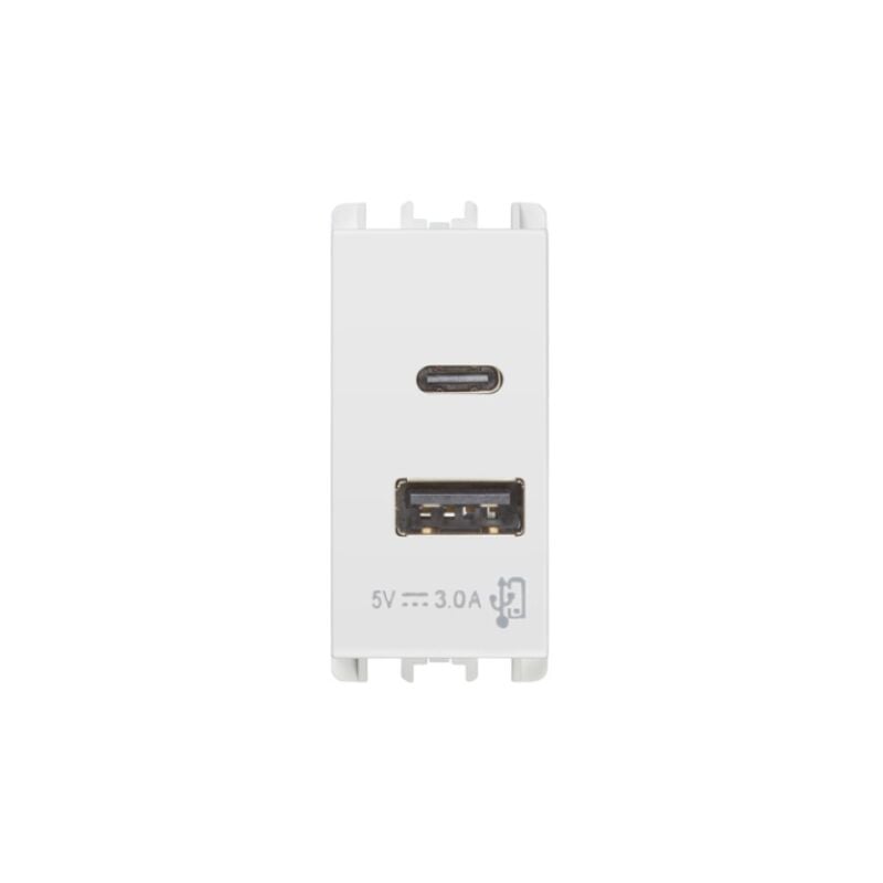 foto del prodotto simon urmet presa urmet nea usb a usb c 15w 1 modulo bianco 10331.b