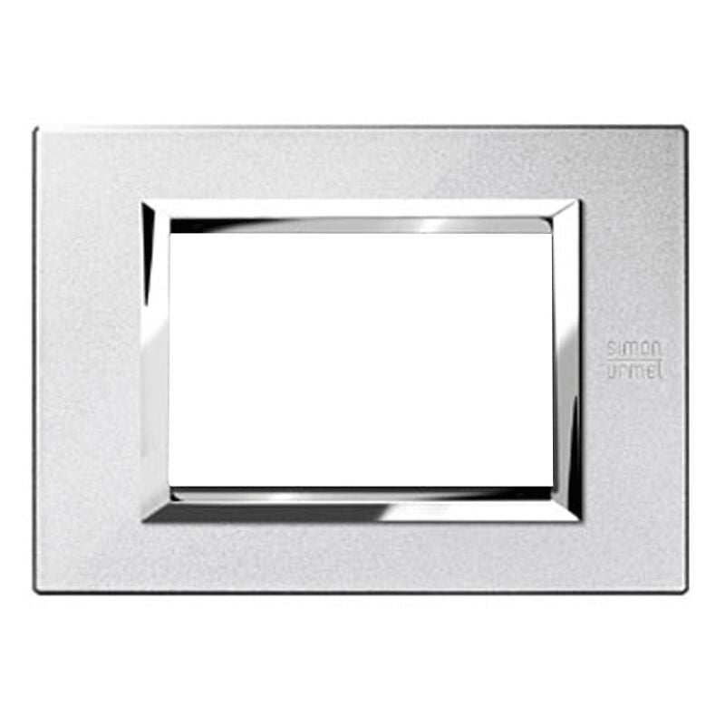 foto del prodotto simon urmet urmet simon nea placca 3 moduli colore argento mercurio 13903.am