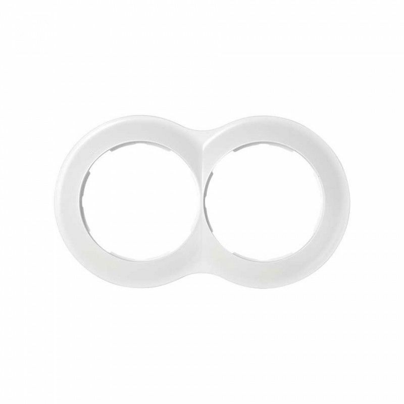 foto del prodotto simone 88 cornice 2 elementi tondi bianchi 100x171 simon 88620 30