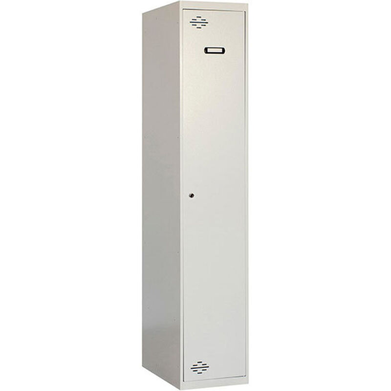 foto del prodotto simonrack armadietto spogliatoio metallico 1 anta, 1800x300x500 mm, serratura con chiave e areatori, grigio simonlocker