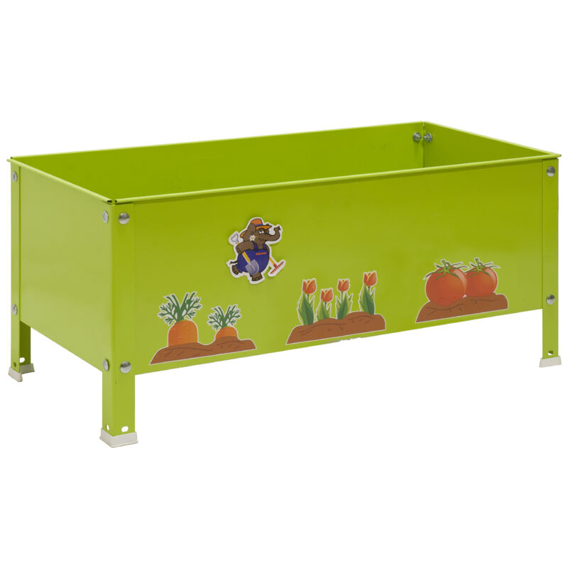foto del prodotto simonrack orto urbano in metallo 410x700x300 mm, 60 l, fioriera da esterno resistente verde simon garden