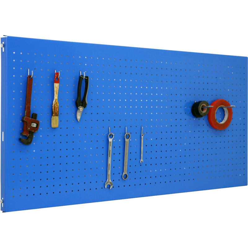 foto del prodotto simonrack panneau mural perfor porte outils avec 8 crochets 400x900x35 mm acier blu simonwork
