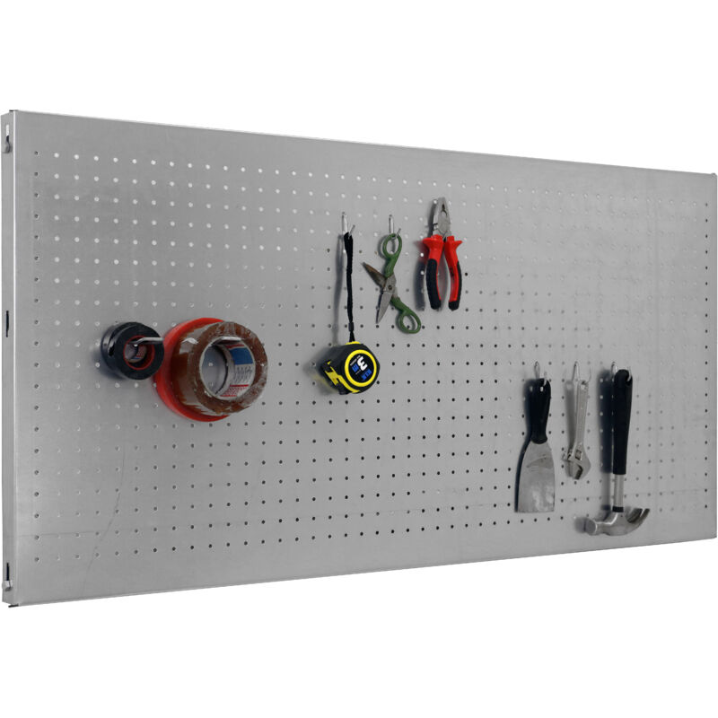 foto del prodotto simonrack panneau mural perfor porte outils avec 8 crochets 400x900x35 mm acier grigio simonwork