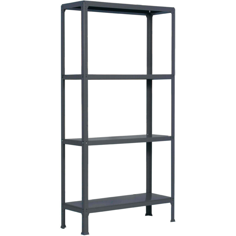 foto del prodotto simonrack scaffale da ufficio libreria, 1600x1000x300 mm, 4 ripiani, 150 kg per ripiano, metallo stile industriale, antracite simon home