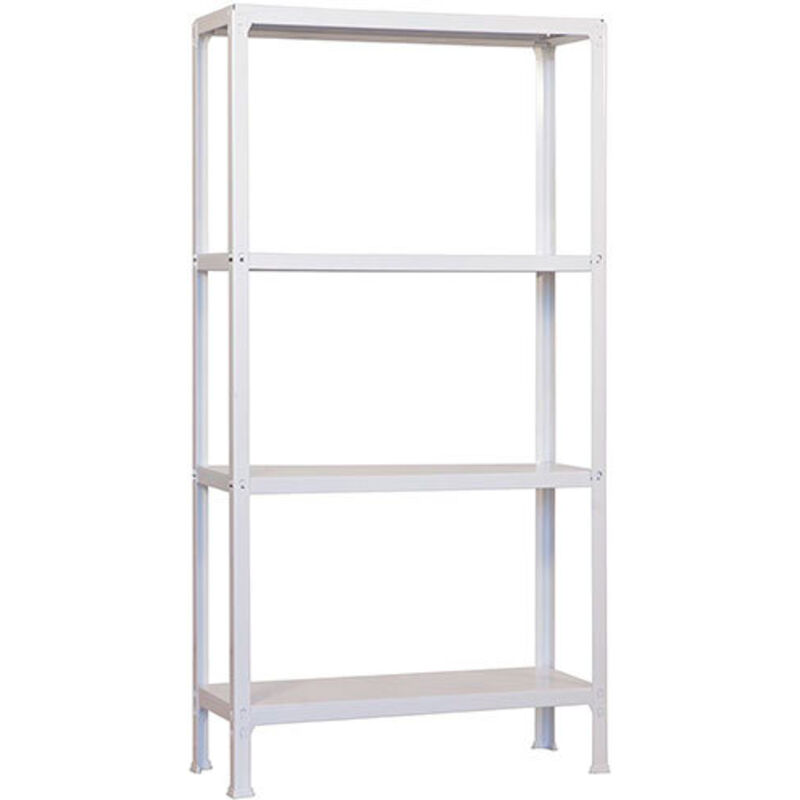foto del prodotto simonrack scaffale da ufficio libreria, 1600x1000x300 mm, 4 ripiani, 150 kg per ripiano, metallo stile industriale, bianco simon home