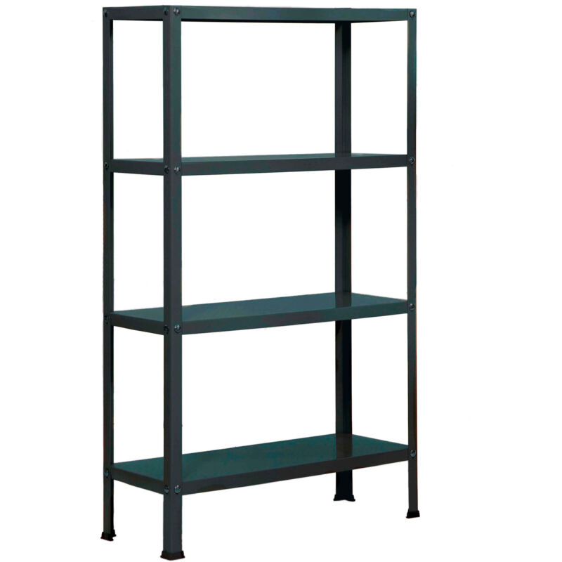 foto del prodotto simonrack scaffale da ufficio libreria, 1600x800x300 mm, 4 ripiani, 100 kg per ripiano, metallo stile industriale, antracite simon home