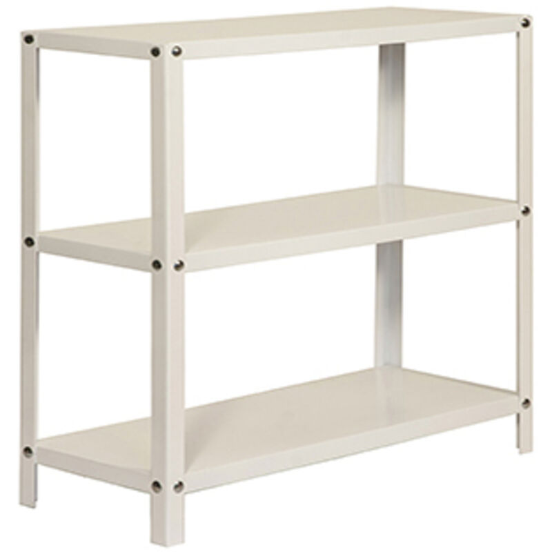foto del prodotto simonrack scaffale da ufficio libreria, 900x1000x300 mm, 3 ripiani, 100 kg per ripiano, metallo stile industriale, bianco simon home