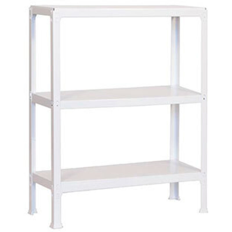 foto del prodotto simonrack scaffale da ufficio libreria, 900x1000x300 mm, 3 ripiani, 150 kg per ripiano, metallo stile industriale, bianco simon home