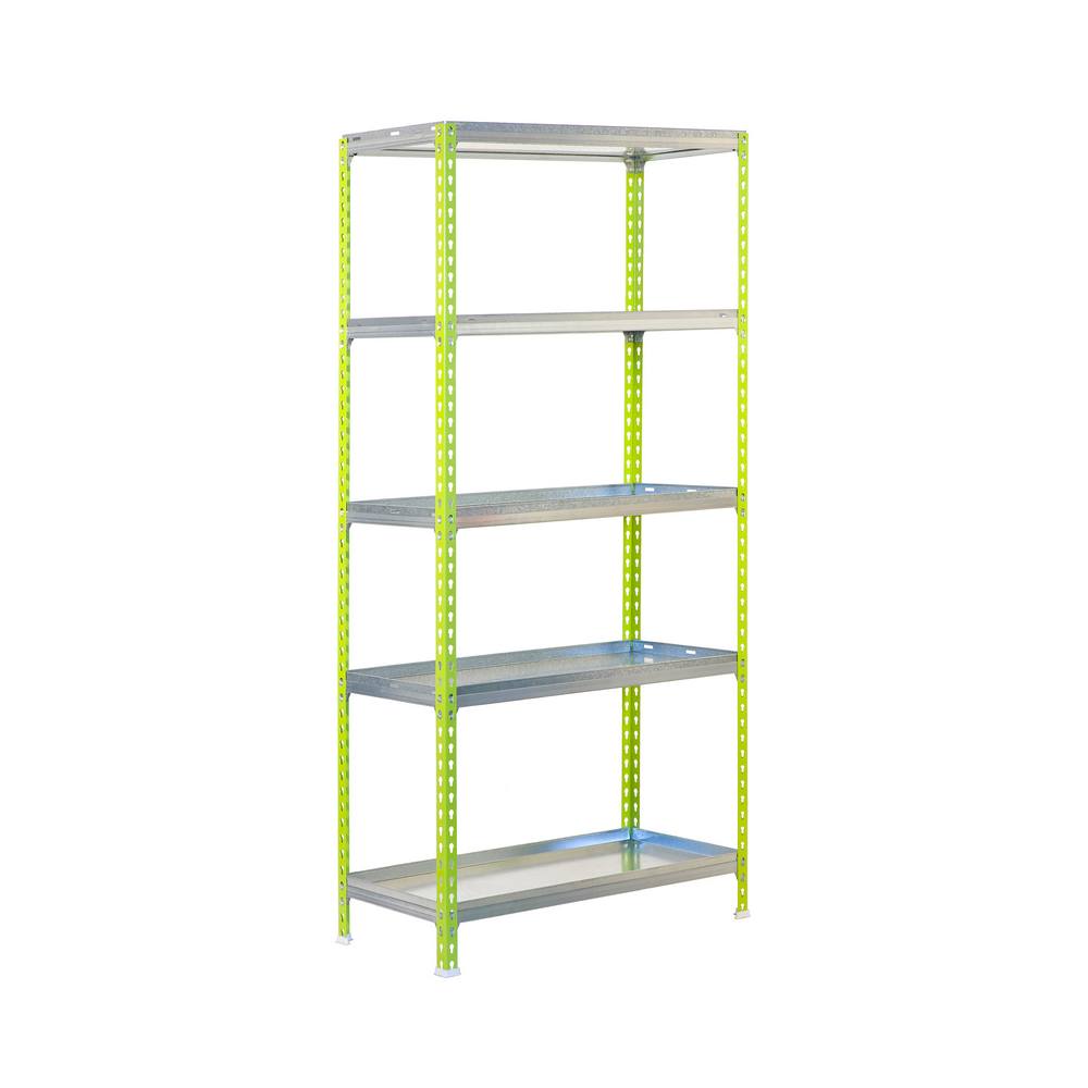 foto del prodotto simonrack scaffale in metallo simon rack senza viti colore verde galvanizzato 5 ripiani 1800x900x400 mm made in spain
