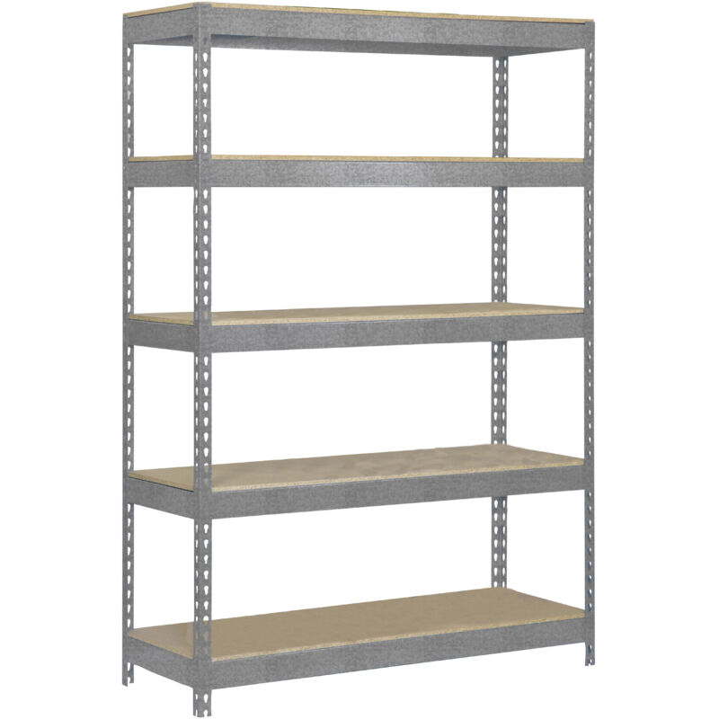 foto del prodotto simonrack scaffale industriale, 2000x1200x450 mm, 5 ripiani in legno, portata 300 kg per ripiano, scaffale carichi pesanti, zincato legno 