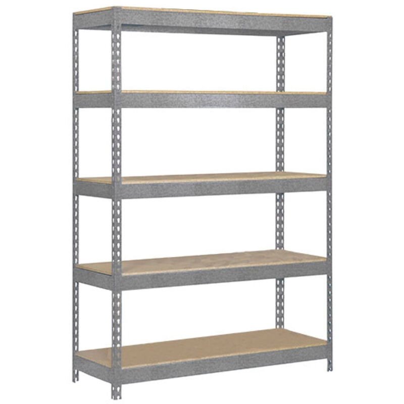 foto del prodotto simonrack scaffale industriale, 2000x1200x450 mm, 5 ripiani in legno, portata 300 kg per ripiano, scaffale carichi pesanti, zincato legno bricoforte