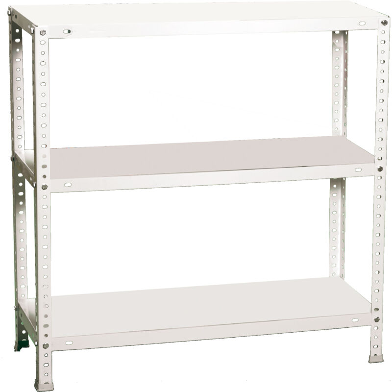 foto del prodotto simonrack scaffale portaoggetti, 1000x800x300 mm, 3 ripiani, capacit di carico e punto di flessione 100 kg, metallo, scaffale da garage, bianco