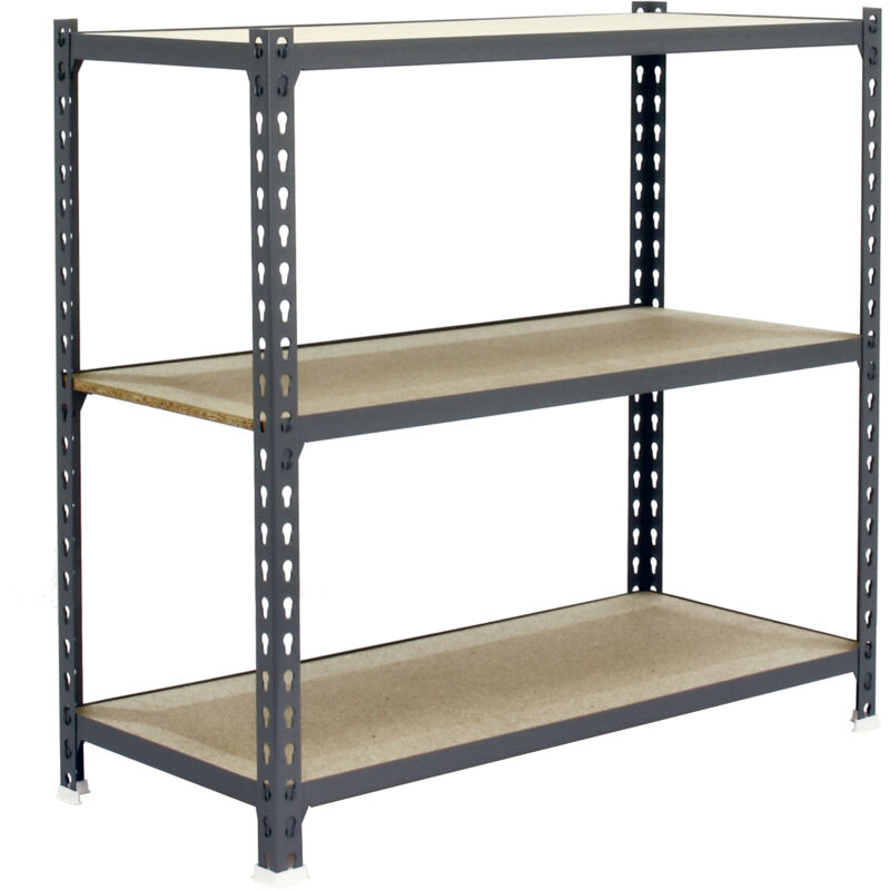 foto del prodotto simonrack scaffale portaoggetti, 1000x900x500 mm, 3 ripiani in legno, portata 150 kg per ripiano, scaffale da garage, grigio legno maderclick