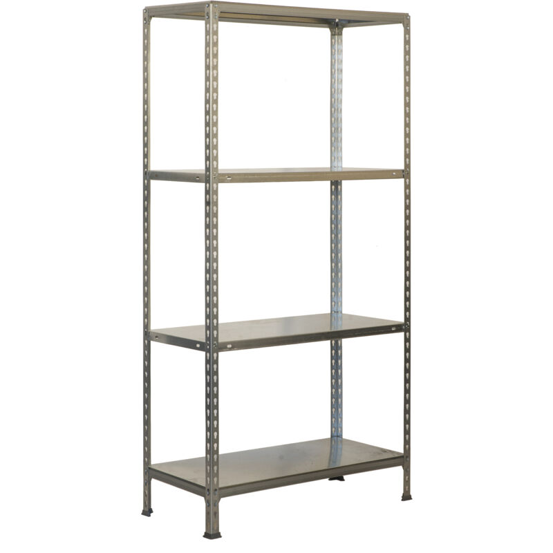 foto del prodotto simonrack scaffale portaoggetti, 1500x800x400 mm, 4 ripiani, portata 70 kg per ripiano, metallo, scaffale da garage, zincato ecoclick