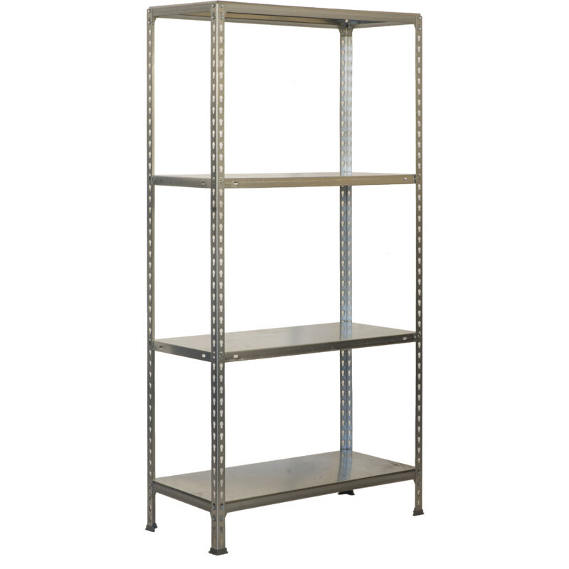 foto del prodotto simonrack scaffale portaoggetti, 1600x800x300 mm, 4 ripiani, portata 70 kg per ripiano, metallo, scaffale da garage, zincato ecoclick