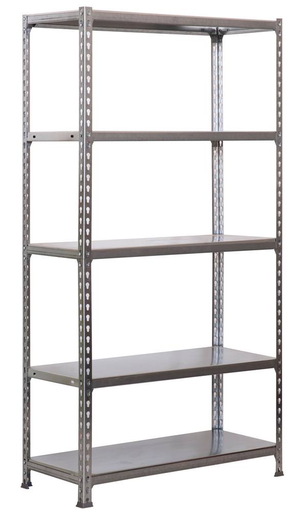 foto del prodotto simonrack scaffale portaoggetti, 1800x800x300 mm, 5 ripiani, portata 70 kg per ripiano, metallo, scaffale da garage, zincato ecoclick
